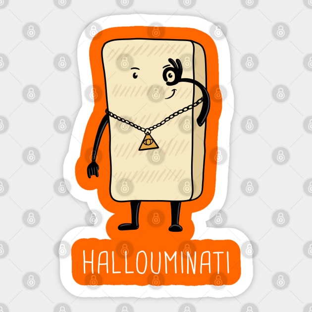 Illuminati - Hallouminati Sticker by OxCreative